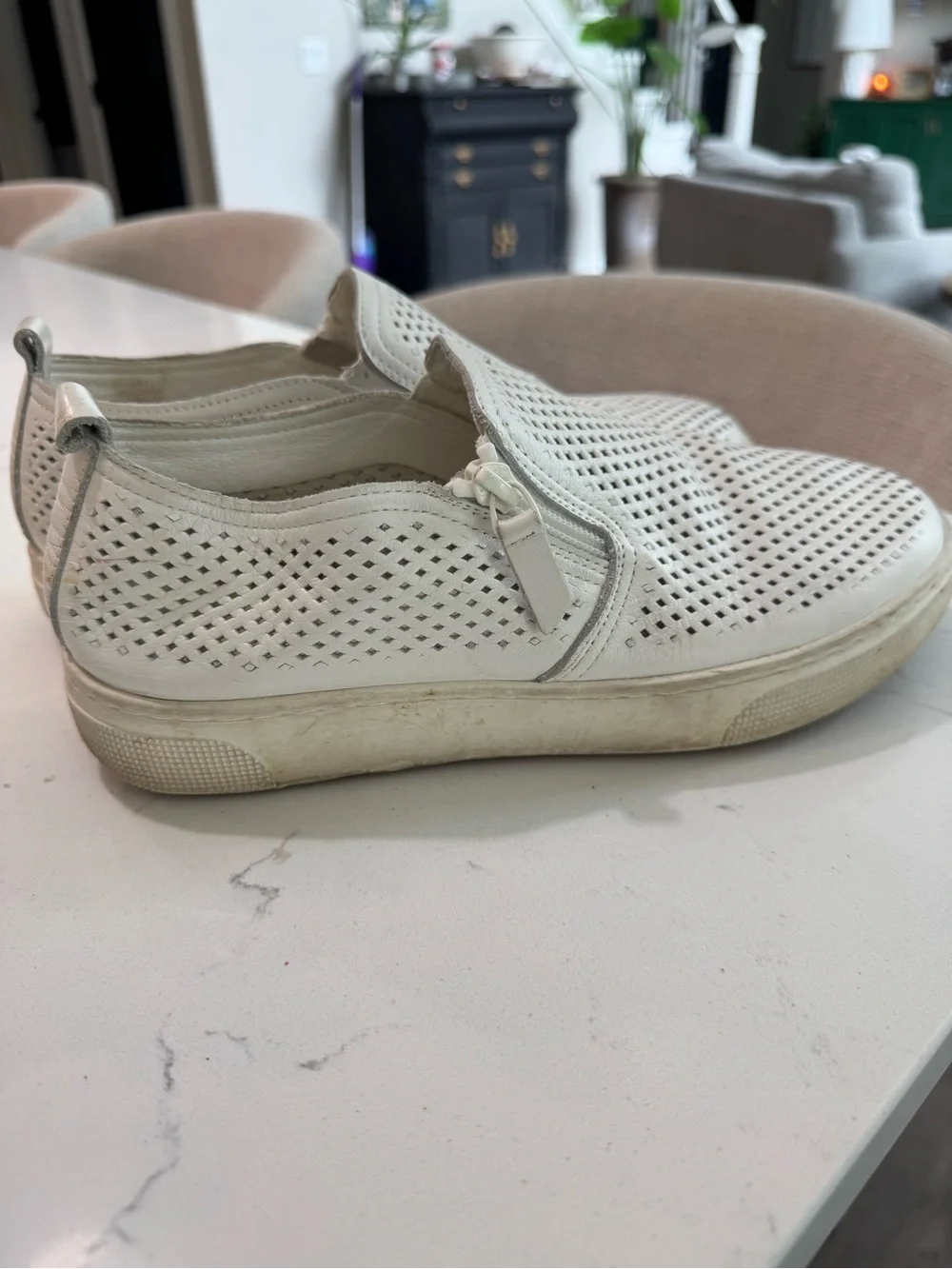 Propet Slip-On Perforated Leather Sneakers Women’s Size 8.5